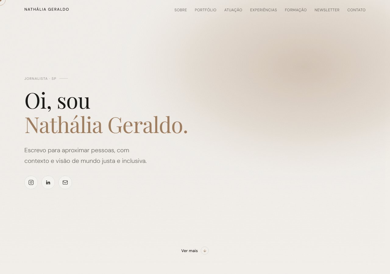 Screenshot real da home do site nathaliageraldo.com.br
